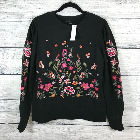 DREW Sweaters - DREW Embroidered Sweater Black NWT
